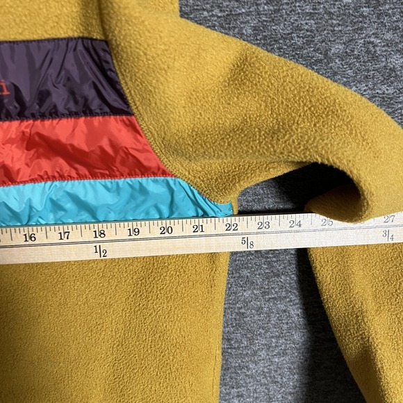 Cotopaxi Jacket Mens Large Yellow Hooded Fleece Full Zip Colorblock Hiking - Picture 3 of 10